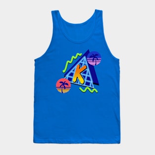 Initial Letter K - 80s Synth Tank Top